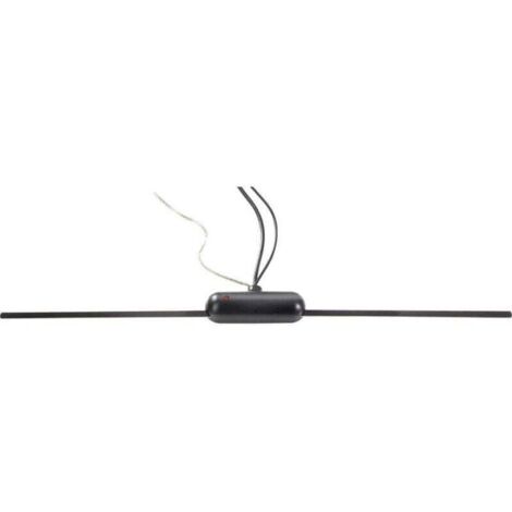 Antenne universelle pour autoradio avec amplificateur intégré – Modèle RF-5042648, compatible FM/AM, gain élevé, câble de 3 m