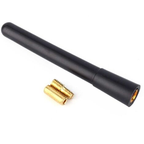 Antenne universelle pour voiture, Transit, camion, courte et trapue, antenne radio AM/FM, mât à visser, noire