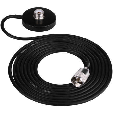 Antenne VHF/UHF Double Bande pour Véhicule avec Support Magnétique et Câble