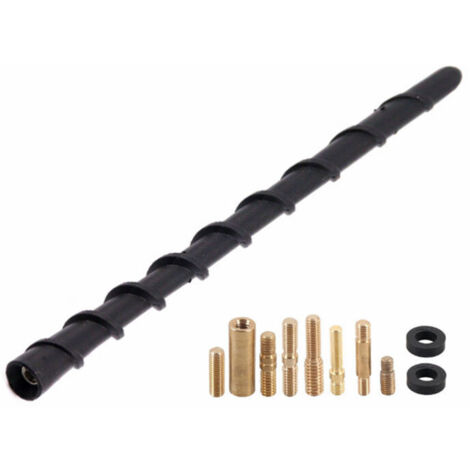 Antenne Voiture Courte Universel FM Dab Antenne Voiture 176 cm Antenne Autoradio Antenne Toit pour Une Réception AM/FM Optimale avec Super Compatibilité Vis M4, M5, M