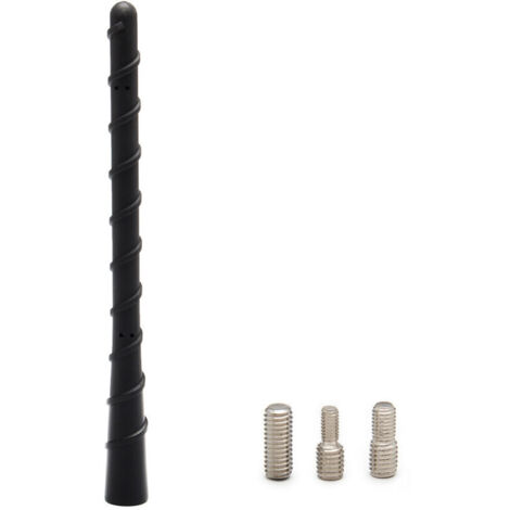 Antenne Voiture Courte Universel FM Dab Antenne Voiture 18 cm Antenne Autoradio Antenne Toit pour Une Réception AM/FM Optimale avec Super Compatibilité Vis M4, M5, M6