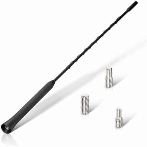 Antenne Voiture FM Dab Antenne Autoradio Antenne Voiture de Toit 40cm Remplacement Universelle Antenne Auto avec Fonction de Réception FM/Dab Puissante Noir -,