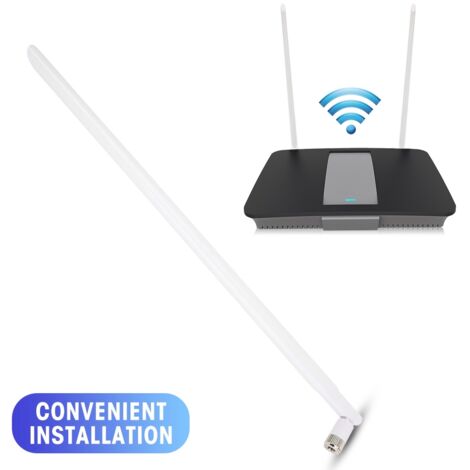 Antenne Wi-Fi 10dBi Blanche 2.4G pour Amplificateur de Signal Réseau