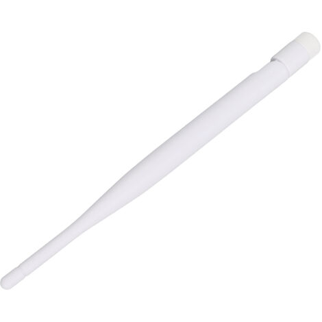 Antenne WiFi omnidirectionnelle pliable avec connecteur SMA mâle plaqué or, fréquence 2.4 GHz, couleur blanc, modèle JB-2.4G-017