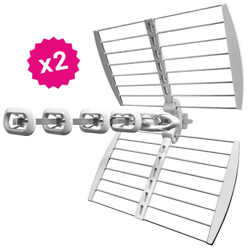 Antennes uhf virgo4 lot de 2 gain 18 db lte700 Servimat VIRGO4X2