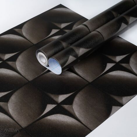 ANTEVIA - Papier Adhésif pour meuble mur - 45cm x 500cm | Sticker Autocollant Film adhésif Naturel Papier peint (Fleur géométrique) - Fleur géométrique