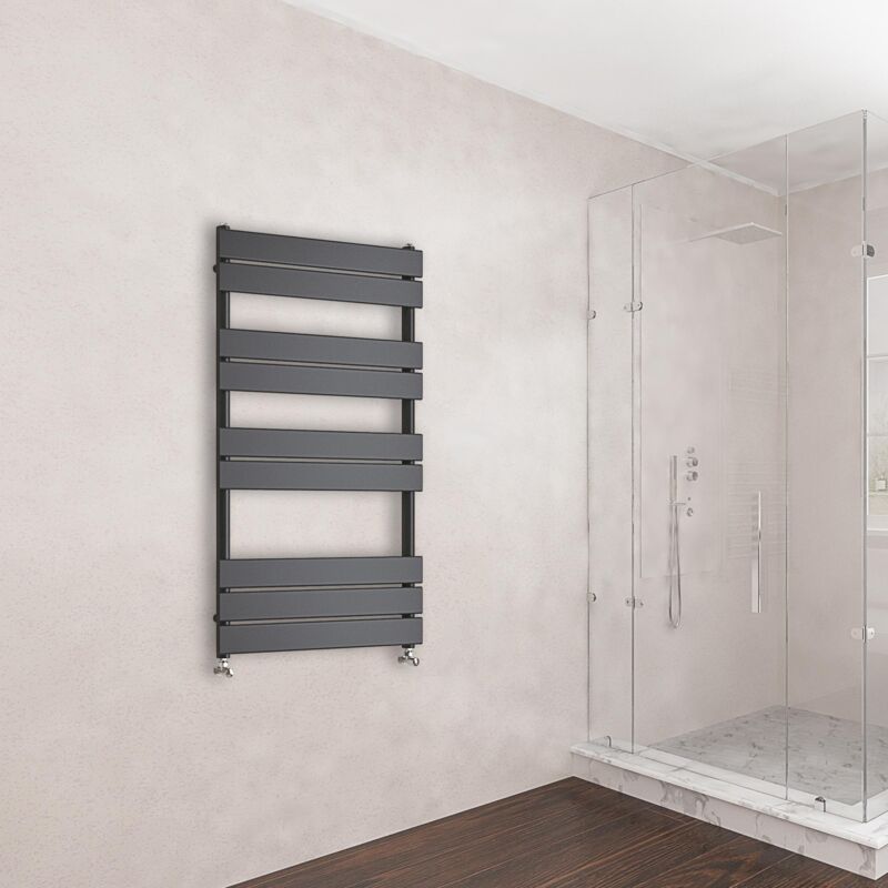 Image of Acezanble 1000x600mm Anthracite Heated Ladder Towel&hellip;