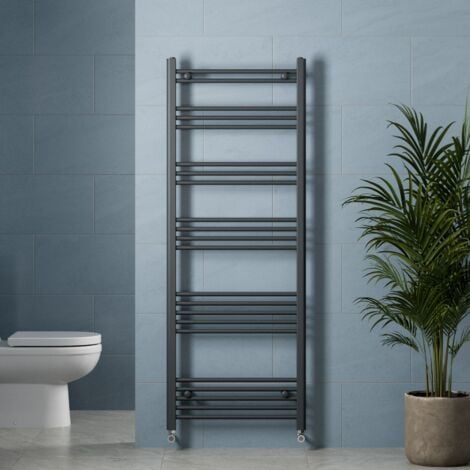 GALIFLO Anthracite Heated Towel Rail Straight Flat Bathroom Radiator 1600 x 600mm