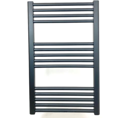 Anthracite Towel Rail York 400 x 800mm Flat Bathroom Radiator