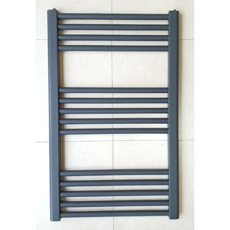 Anthracite Towel Rail York 500 x 800mm Flat Bathroom Radiator