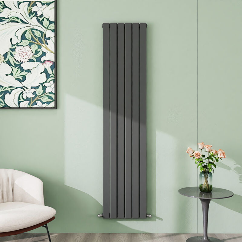 Image of AICA 1800x408mm Anthracite Vertical Designer Radiator&hellip;