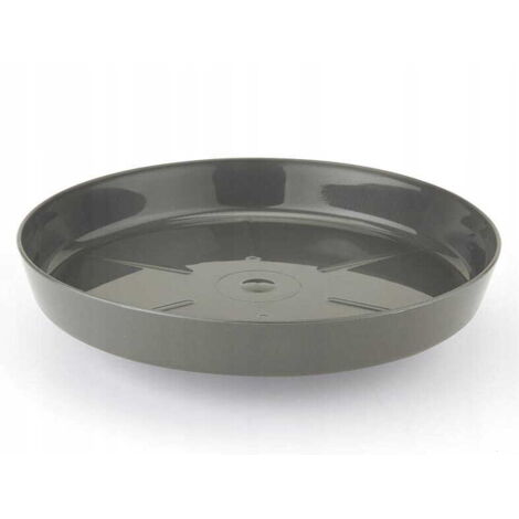 Anthrazitfarbener Blumentopfuntersetzer 11,2cm Kunststoff
