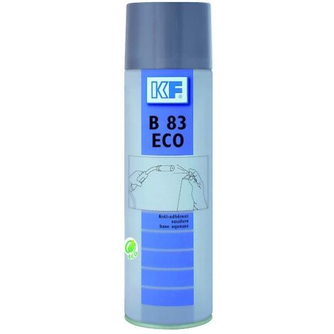 Anti adhérant soudure B83 éco 650ml – Aqueux biodégradable – Sans silicone ni solvant – Additifs anticorrosion – Améliore la stabilité de l'arc – KF