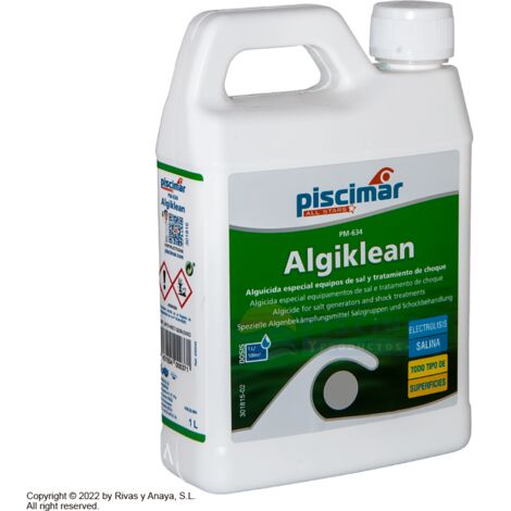 Anti-algues 1 litre Algiklean spécial liner et électrolyseurs au sel Piscimar