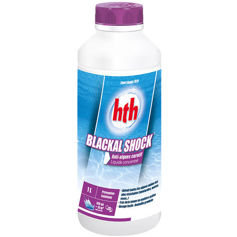 Anti-algues choc Blackal Shock 1 L - HTH - Blanc