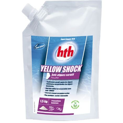 Anti-algues piscine hth YELLOW Shock - 1,5 kg -