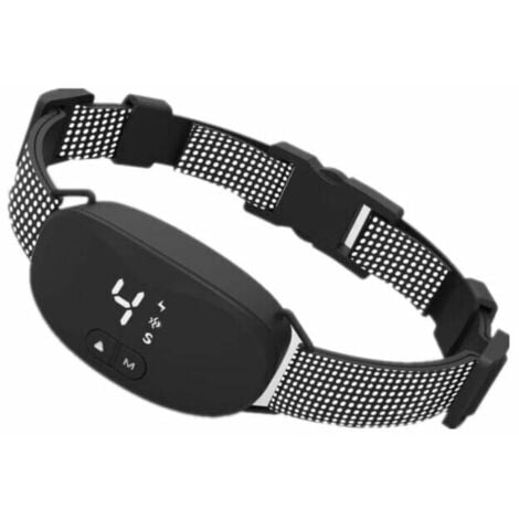 - Anti-bark collar for dogs, automatic collar with 7 sensitivity levels, 0-8 vibration level, shock and sound mode, IP67 waterproof and rechargeable black