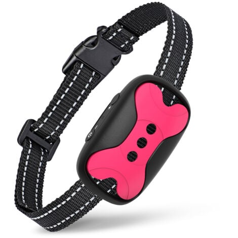 Anti Bark Dog Collar - Anti Bark Training Collar - No Shock Vibration Collar - Anti Bark Collar, Pink