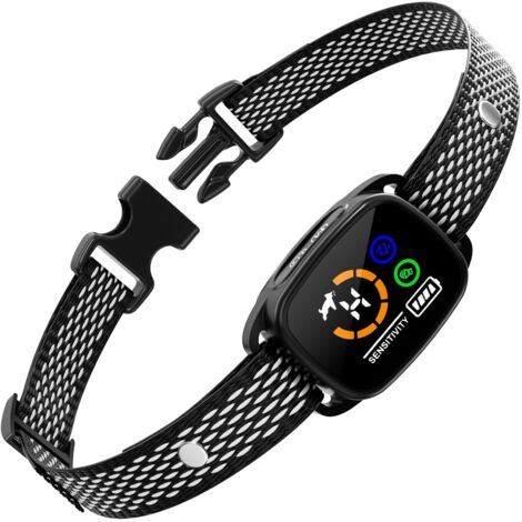 Anti-Bell-Halsband für Hunde, Ton/ Vibration/ Starke Vibration Modi, Intelligente Bell-Erkennung, Wiederaufladbar, Wasserdicht IP67, für kleine und große Hunde