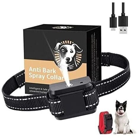 Anti-Bell-Hundehalsband, Citronella-Spray zur Kontrolle von Hundebellen, wiederaufladbares und sicheres Trainingshalsband mit 2 Ersatzgurten –