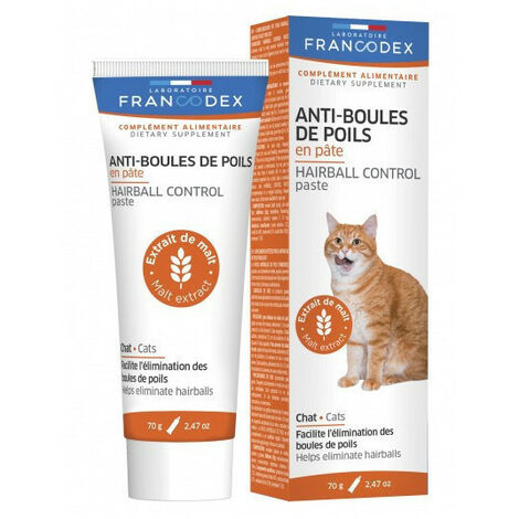 Anti-Boules de Poils en Pâte pour chats, tube de 70 g - Francodex