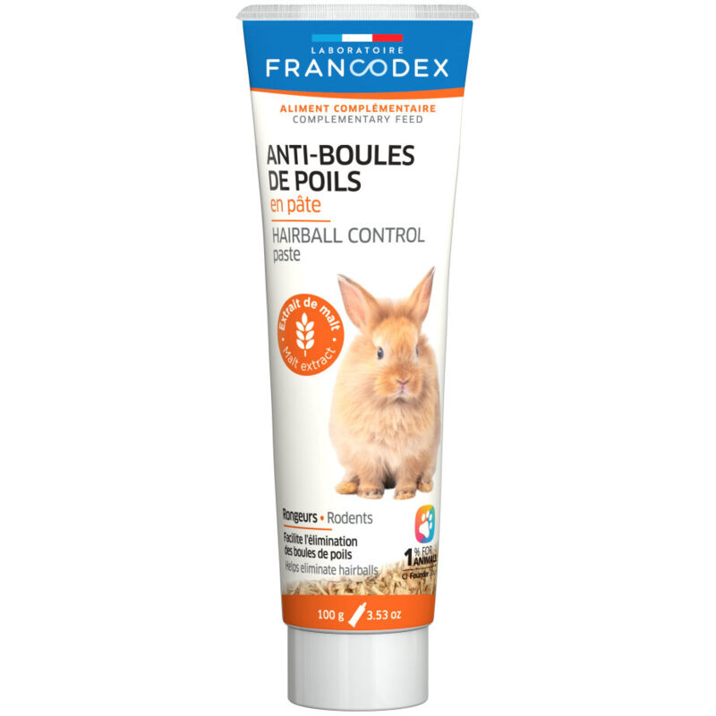 Anti-boules de poils en pâte tube de 100 g pour rongeur - Francodex