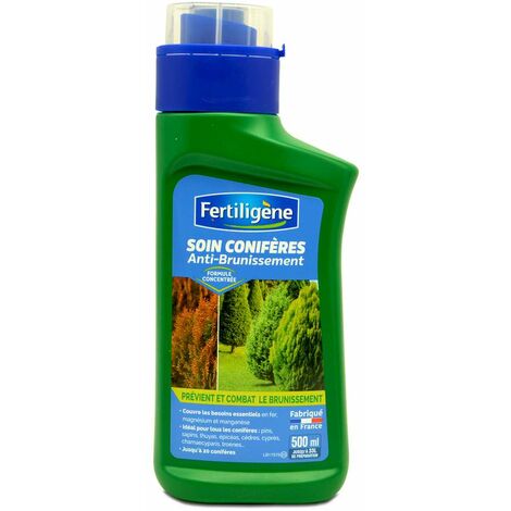 Anti brunissement et carences des conifères. 500 ml concentré à dilue