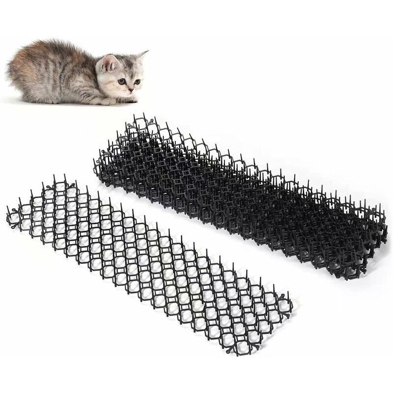 Pyygy - Anti-Chat avec Pointes, Lot de Tapis Anti-écailles pour Chat avec Pics, 45x33 cm Tapis Répulsif Chat Exterieur Pic Anti-Chat, Epine Grille