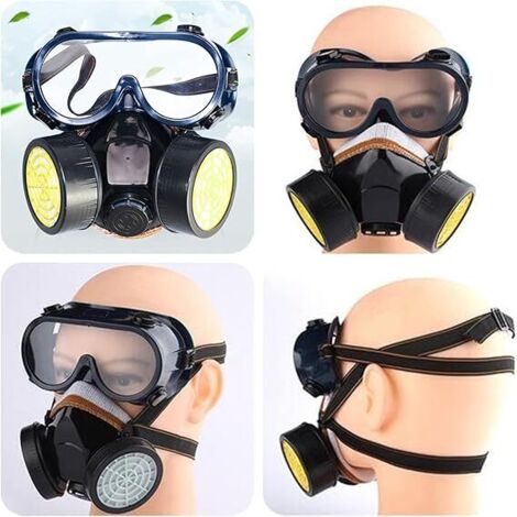 Anti-Chemikalienfilter-Atemschutzmaske, Anti-Verschmutzungs-Gasmaske, Patronenmaske, leicht zu atmender Ventilschutz, Schutzbrille