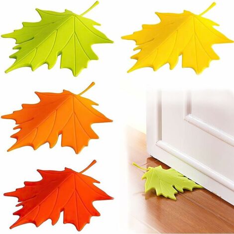 Anti-Clip Door, Porte Stopper Feuilles Arrêts de Porte Décoration,Stop Porte au Sol Porte Stopper Porte Butoir protection （4Pcs）
