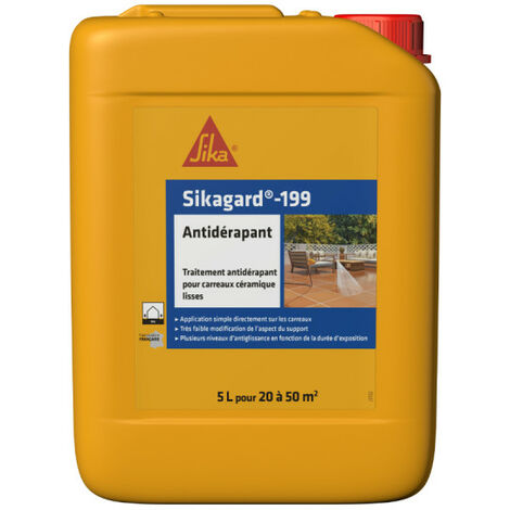 Anti-dérapant Sikagard-199 5L – Traitement minéral pour carreaux lisses – Réduit la glissance à l’état humide – Application intérieure et extérieure