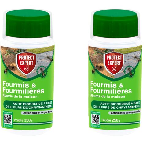 Anti Fourmis & Fourmilières - Abords de la maison - Action Choc & Longue Durée - 2x250g