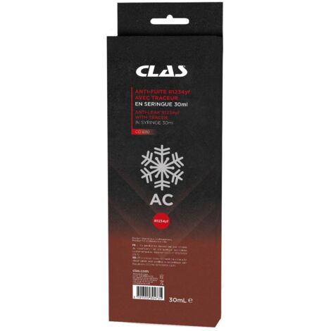 Anti-fuite climatisation R1234yf avec traceur en seringue 30ml - CO 6110 - CLAS Equipements