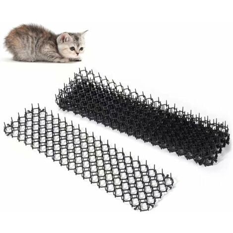 AUTRES Anti-gatos con púas, juego de esteras antical para gatos con púas, 45x20 cm estera repelente de gatos al aire libre anti-púas para gatos, estera anti-perros con rejilla de espinas para valla de jardín