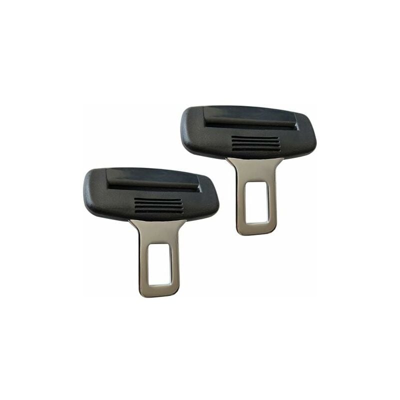 Image of Anti-Gurt-Warnung, Gurtsirene, Gurtzunge für Metallschnalle, Kunststoffgriff, schwarz (2er Pack)