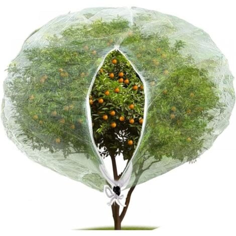 Anti-insect and anti-bird net (240 x 240 cm) with zipper, garden insect net to protect plants, fruits and flowers from insects