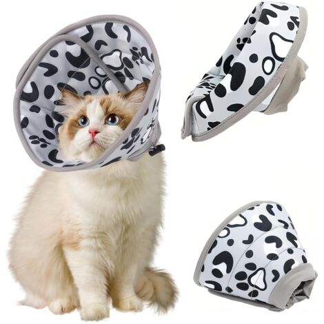 Anti Lechage Collerette Chat 10-13CM Réglable Collerette Chat Anti Grattage Élisabeth Collier Cône de Récupération, Protection Prévention des Infections pour Chiots Petits Chiens