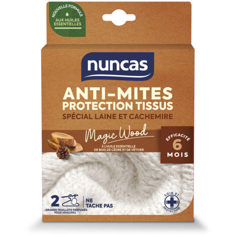 Anti-mites Armoires Protection Tissus 2 Grands Feuillets - Nuncas