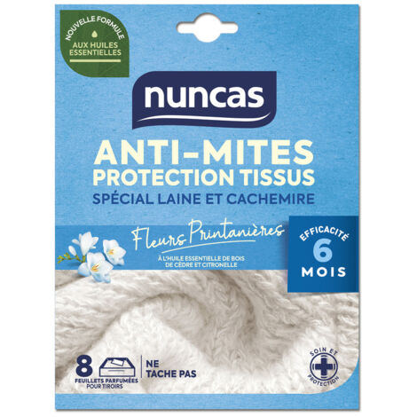 Anti-mites Tiroirs Protection Tissus 8 Feuillets - Nuncas