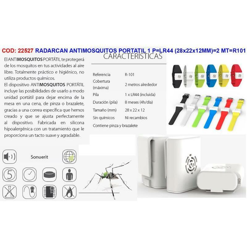 

radarcan antimosquitos portatil 1 p lr44 (28x22x12mm) 2 mt r101 - Mibricotienda