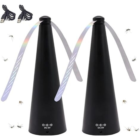 Anti Mouche Ventilateur Anti Mouche, Electrique Chasse Mouche de Table,pour Maison Dîner, Pique-Nique Exterieur/Interieur，noir 1 pièces