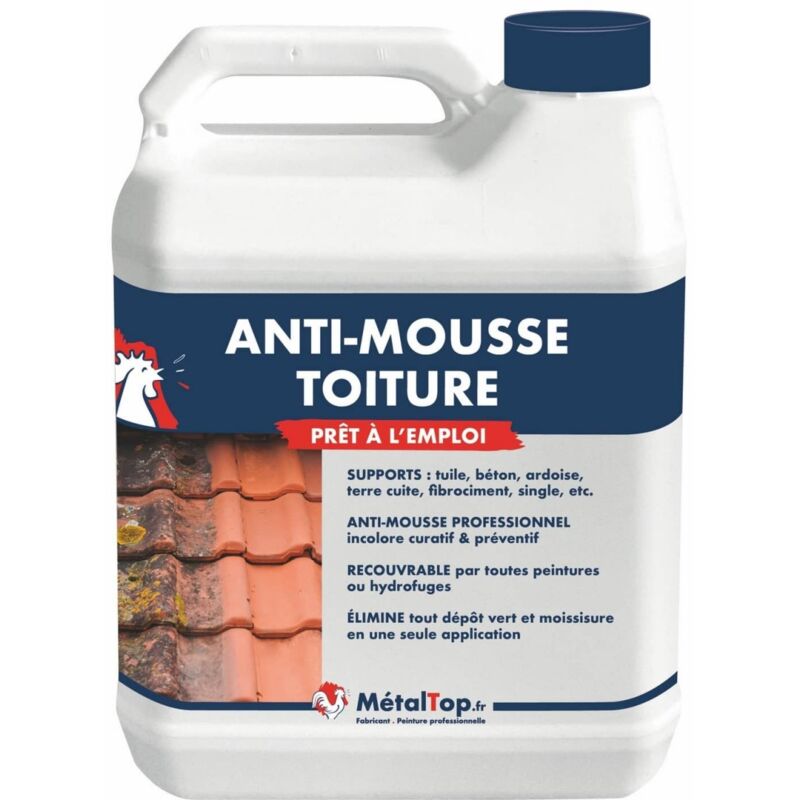 Antimousse Toiture - 5 l - Incolore Metaltop