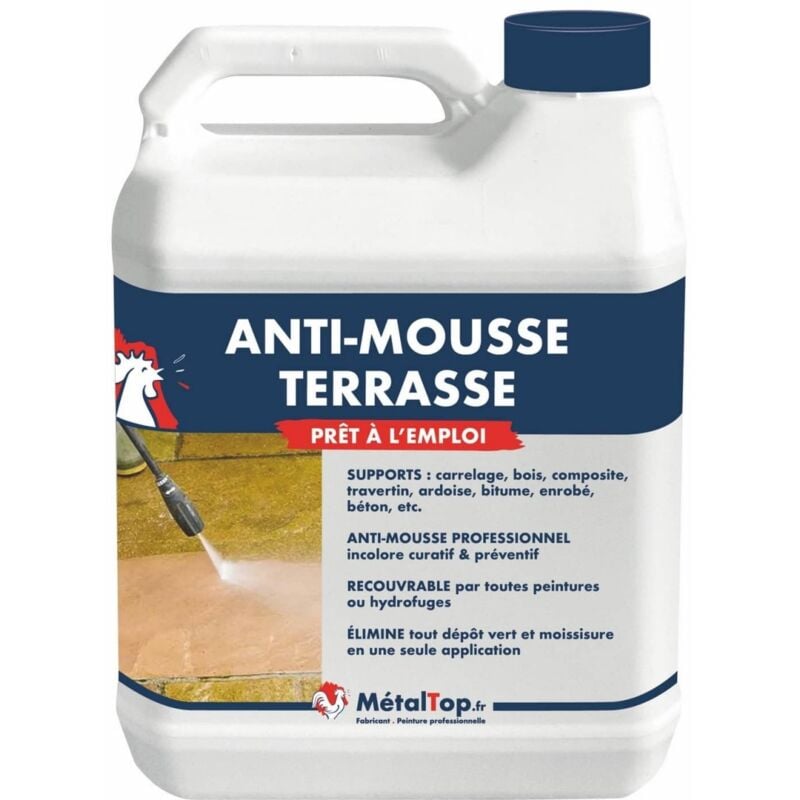 Metaltop - Antimousse Terrasse - 20 l - Incolore