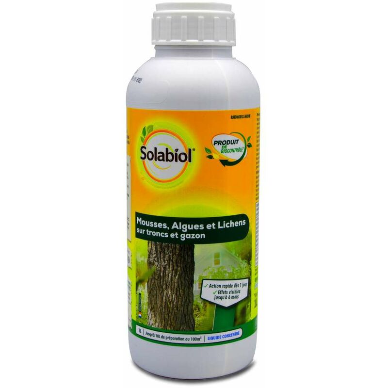 Anti mousse concentré spécial gazon au sulfate de fer liquide - 1 Litre