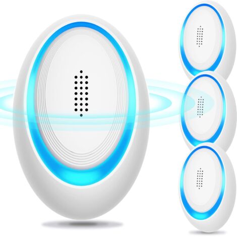 Anti Moustique Ultrason Prise, Ultrason Souris Mouche 4 Paquets, Appareil Repulsif Souris Efficace pour Repousser