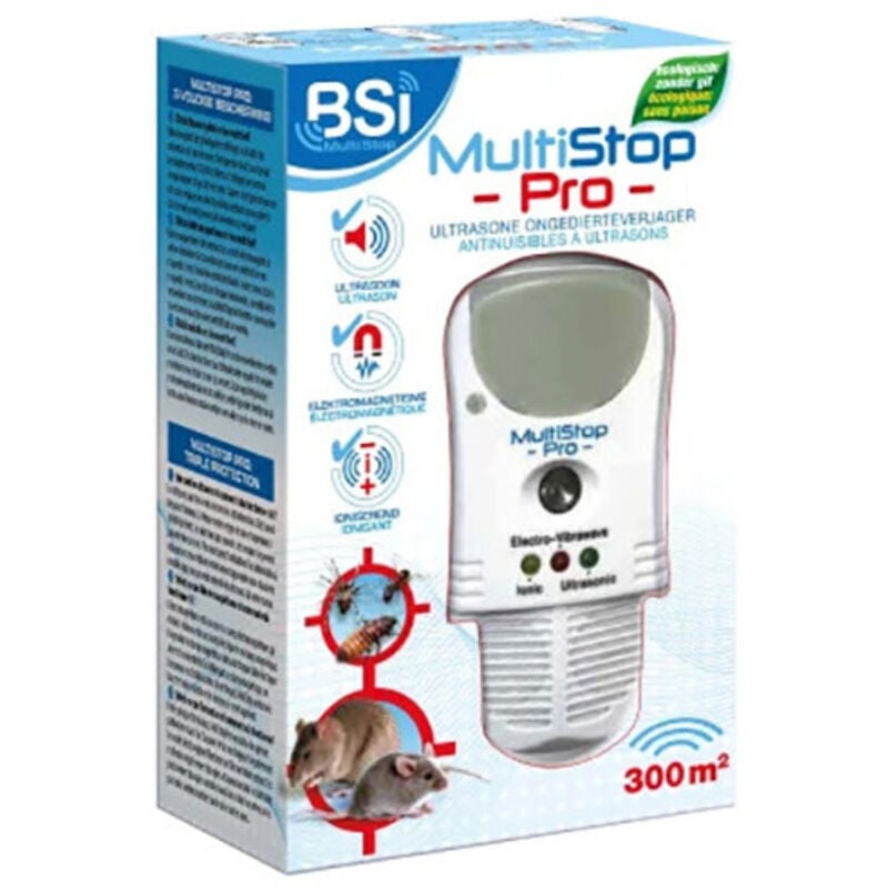 Multistop Pro - Répulsif électro-ionisation et ultrason 300 m²