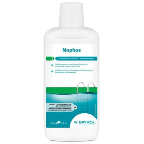Anti-phosphates Nophos Bayrol - élimination des phosphates - 1 litre -