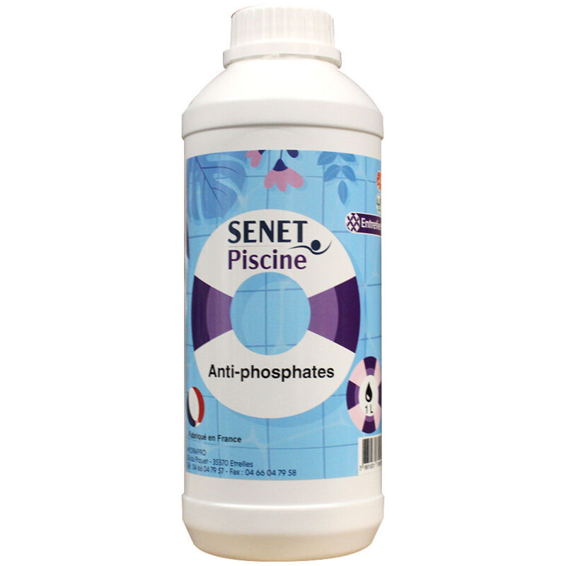 Anti phosphates pour piscine - Bidon de 1L - senet Piscine