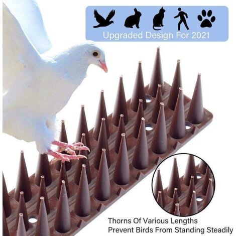 TOOLIVE Anti Pigeon Spike, Anti Pigeons for Balcony, Plastic Anti Birds for Pigeons, Cats, Sparrows, Anti Cat Spike for Window (12 Pack)