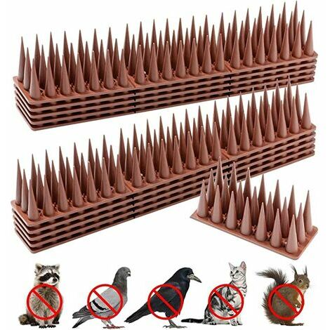 Pigeon Spike - 5.7m Répulsif Plastique pour Balcon - Cat Spike - Protection  de jardin (20 pièces, Noir)